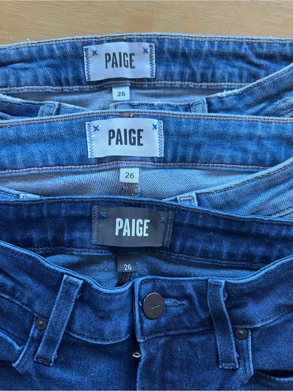 PAIGE Women’s Jeans. Size 26. 3 Pairs. 2 Cropped Skinny. 1 Boot Leg
